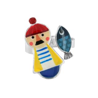 Bague Beurre Sucre Couleur Argent Multi