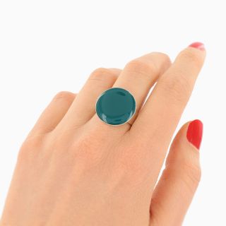 Bague Diva Couleur Argent Bleu