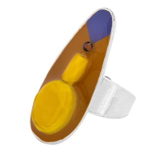 Bague Inapercu Couleur Argent Jaune