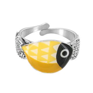 Bague Ocean Couleur Argent Jaune
