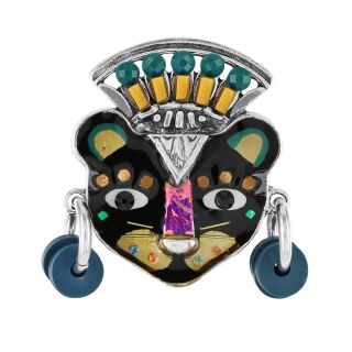 Bague Pacha Couleur Argent Noir