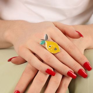 Bague Smoothie Couleur Argent Jaune