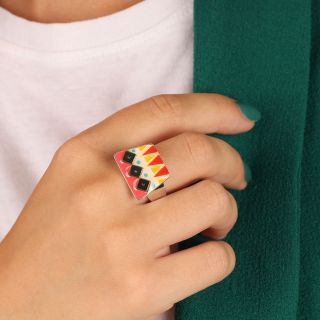 Bague Tohu-bohu Couleur Argent Rose