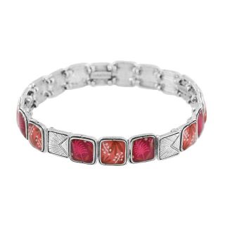 Bracelet Mage Couleur Argent Rouge