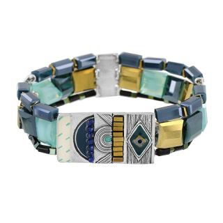 Bracelet Metropolitain Couleur Argent Bleu