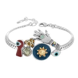 Bracelet Secret Couleur Argent Bleu