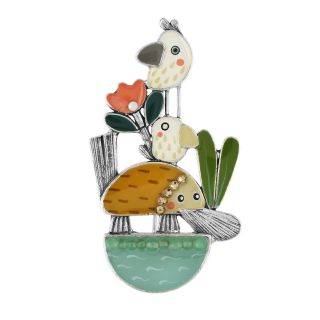 Broche Tasmania Couleur Argent Multi