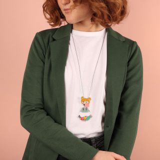 Collier Caca Boudin Couleur Argent Multi