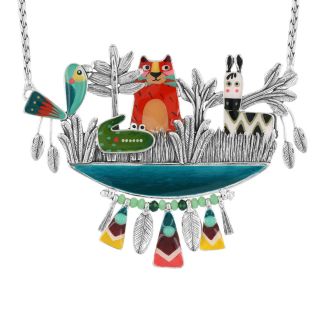 Collier Tricky Couleur Argent Multi