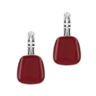 Dormeuses Blush Couleur Argent Rouge