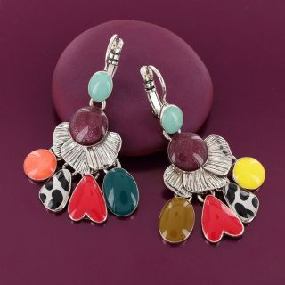 Dormeuses Diva Couleur Argent Multi