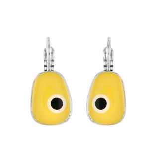 Dormeuses Fragment Couleur Argent Jaune